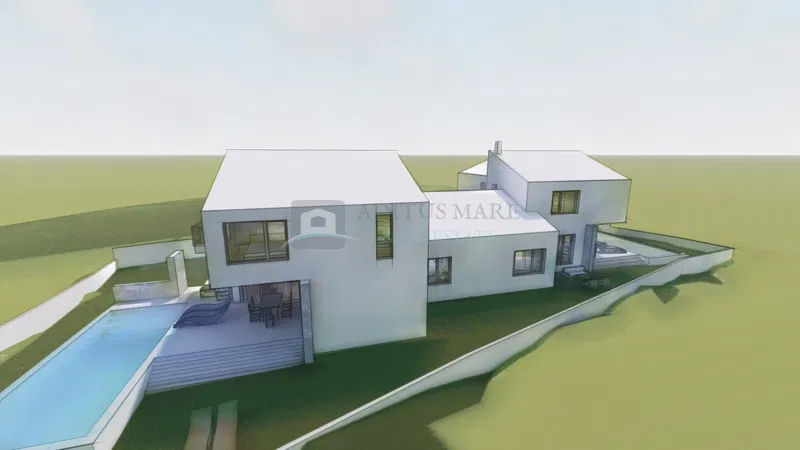 Ekskluzivno građevinsko zemljište u Tribunj / Sovlju – 50 m od mora s projektom dvojnog objekta – 3