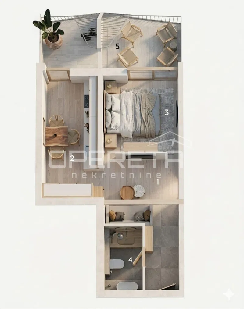 Split – Moderno appartamento monolocale in nuova costruzione con ampio balcone e posto auto, mutuo – 2