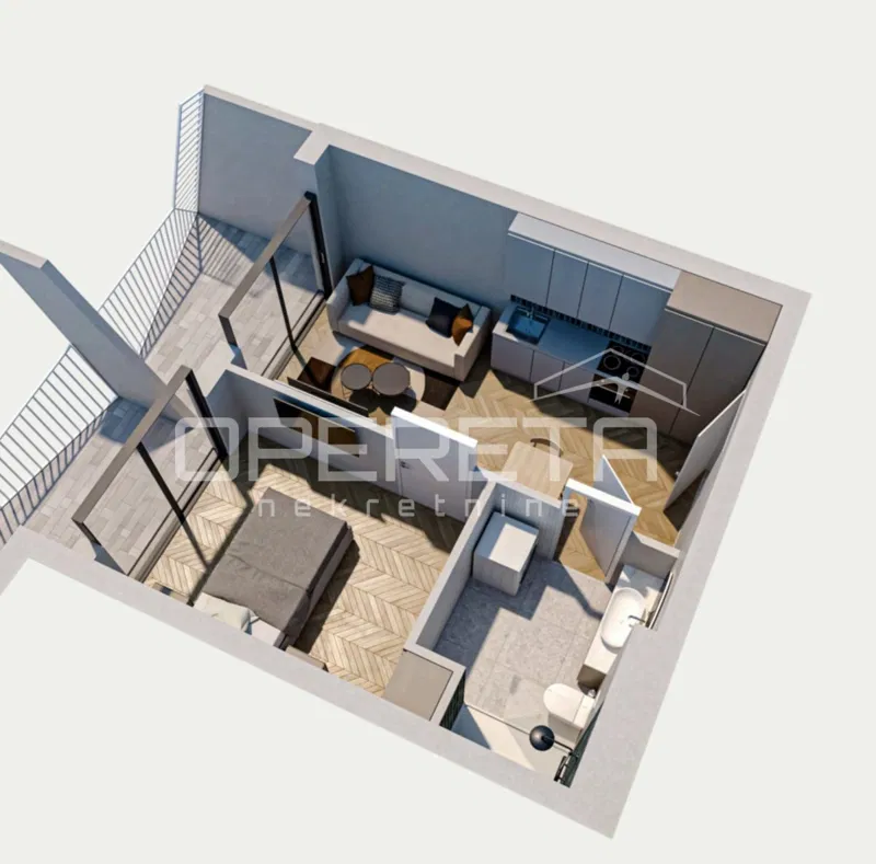 SPLIT – NOVOGRADNJA | 45,35 m² | 1 SPALNICA | VELIKA LOĐA | PARKIRANJE – 3