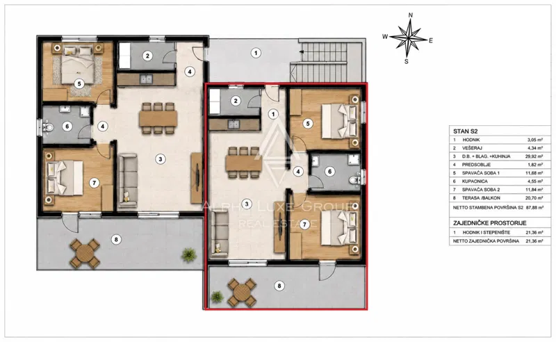 Isztria, Novigrad : Apartman 2 hálóval, tengeri kilátással – 2