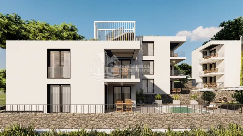 Primošten – Apartman s privatnim bazenom i krovnom terasom