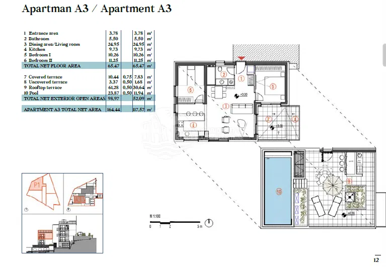 Primošten – Luksuzan apartman s privatnim bazenom i krovnom terasom – 3