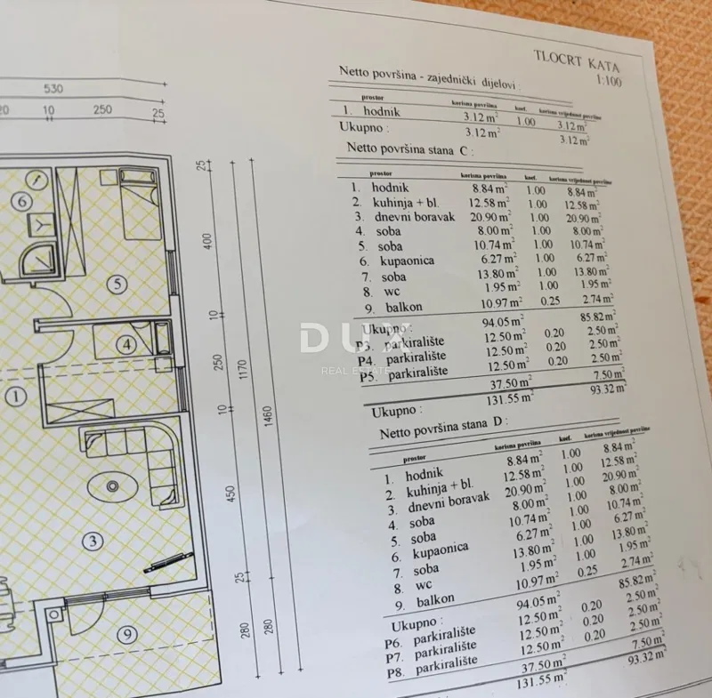 Rijeka, Viškovo, trosobni stan, 94,05 m2, novogradnja, tri parkirna mjesta – 3