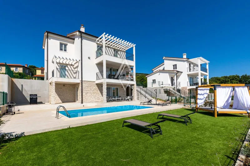 Istra, Diminići – vila s prekrasnim bazenom i panoramskim pogledom na more – 3