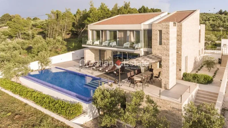 Island Brač – luxury modern stone villa with sea view for sale – 3