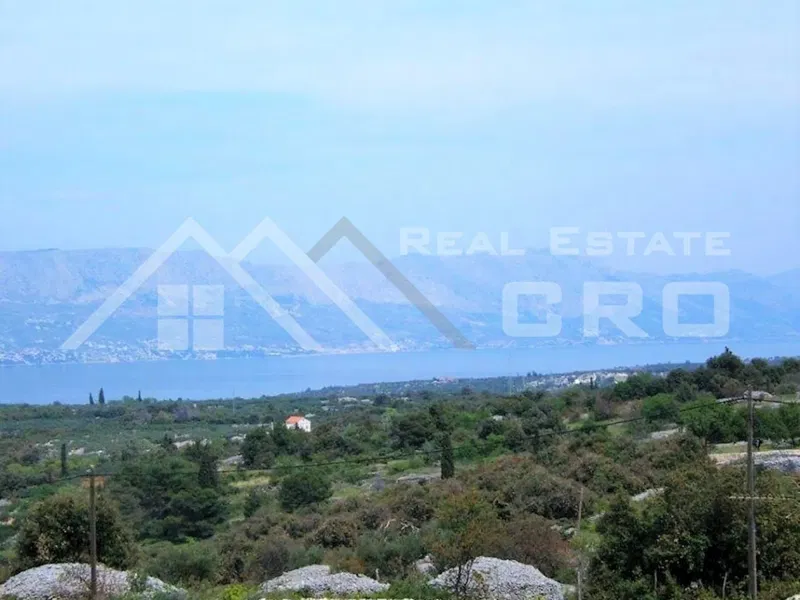 Brac properties - Large building plot with a project for a house with a swimming pool and sea view, for sale – 2