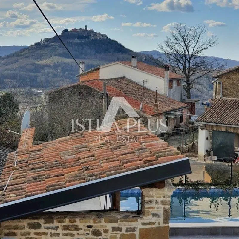 Stone house with pool + apartment, wiew on Motovun – 2