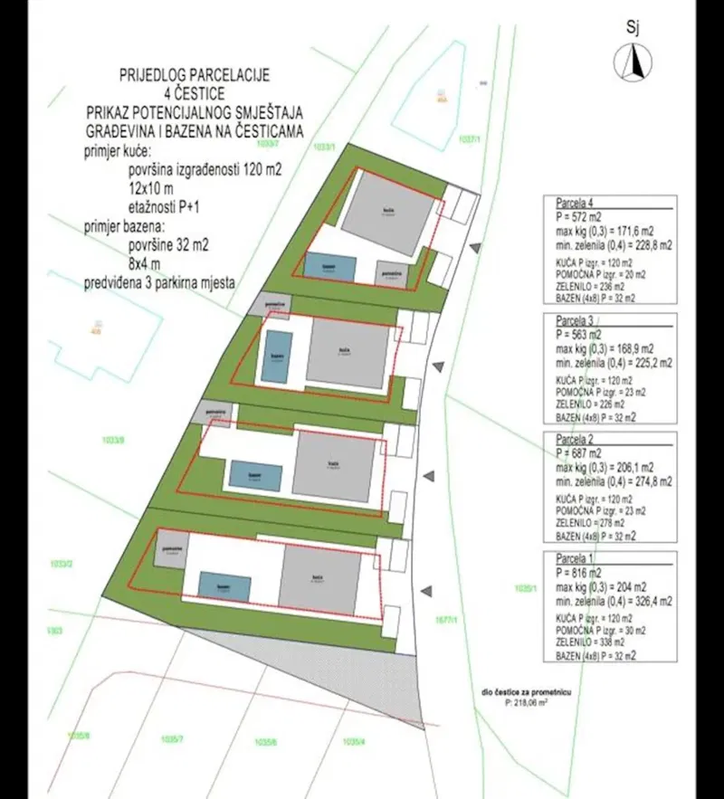 Terreno edificabile, Medulin, 563 m2 – 2