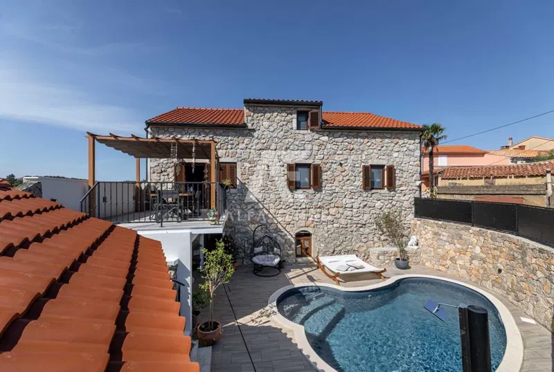 Vrbnik, surroundings, Mediterranean stone villa with pool!! ID 320 – 2