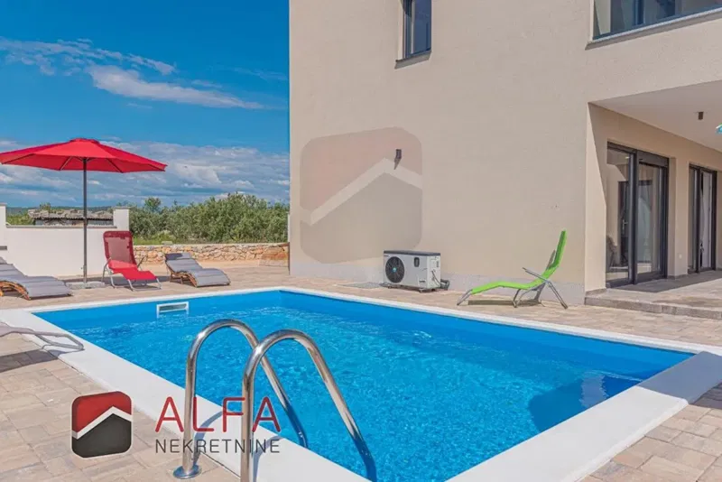 Croatia, Šibenik, Bogdanovići, close to Jadrija, for sale is new modern semi-detached house with swimming pool – 3