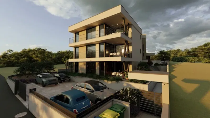 CITTÀ DI KRK! ESCLUSIVO APPARTAMENTO TRILOCALE AL PRIMO PIANO CON VISTA PARZIALE SUL MARE! POSIZIONE TRANQUILLA! – 3