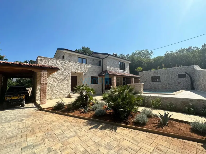 Uvala Soline, Krk Island, surroundings, modern stone villa with pool, 200 m2, for sale – 2