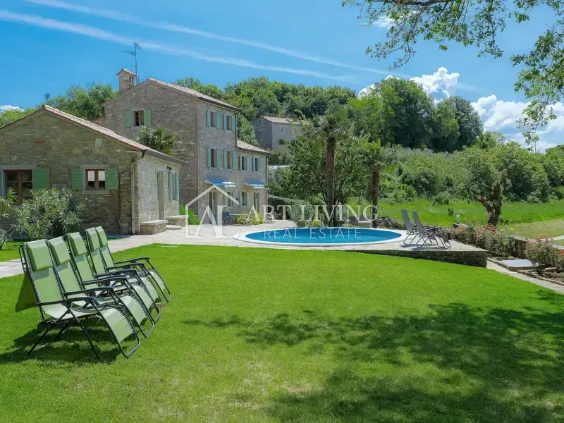 Buje-dintorni, bellissima villa in stile istriano con vista aperta e piscina – 2