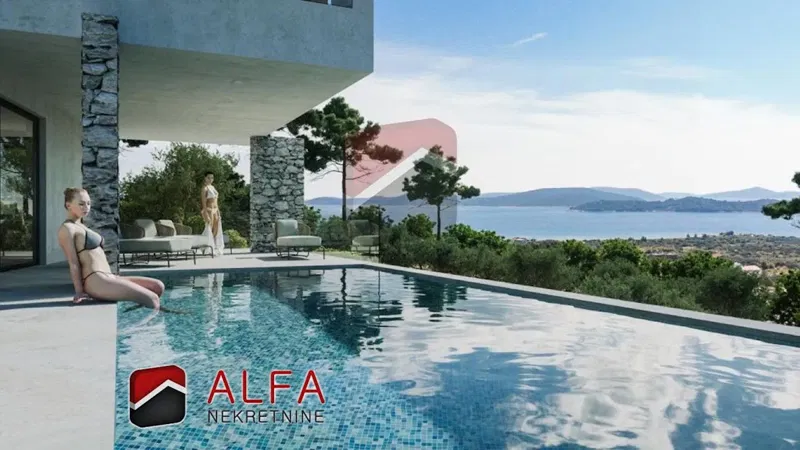 Croatia, Vodice, for sale is new modern villa with pool and sea view – 3