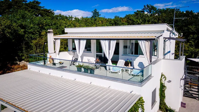 Malinska, surroundings, modern house with swimming pool, large garden and view – 2