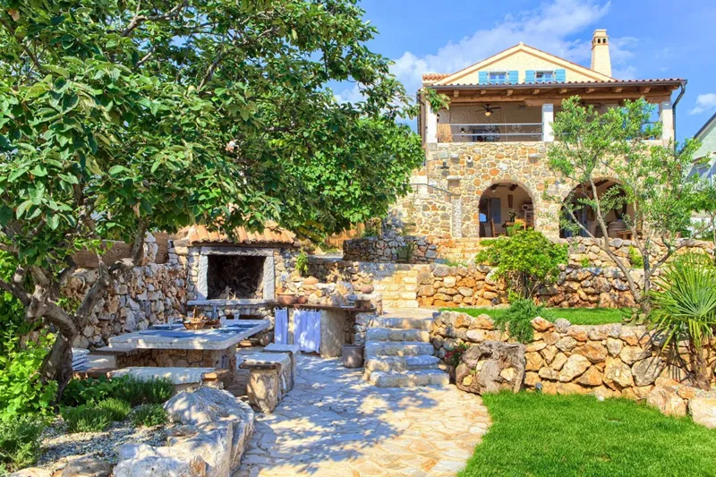 Malinska, beautiful rustic villa with swimming pool and open sea view! – 2