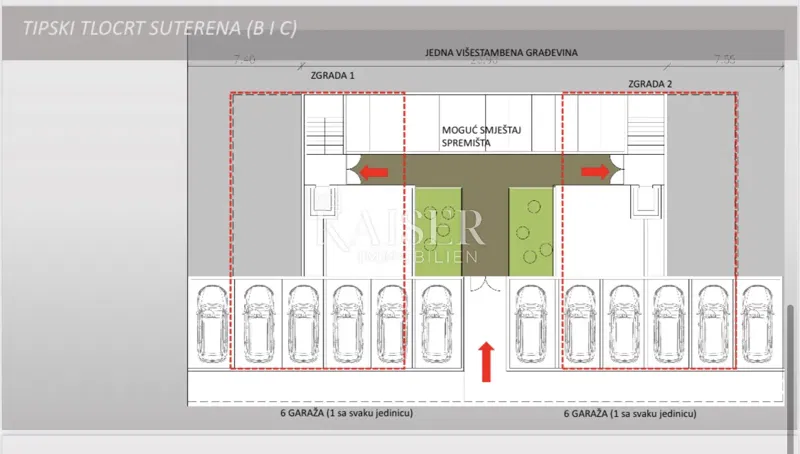 Rabac - building land with a project for 3 residential buildings – 3