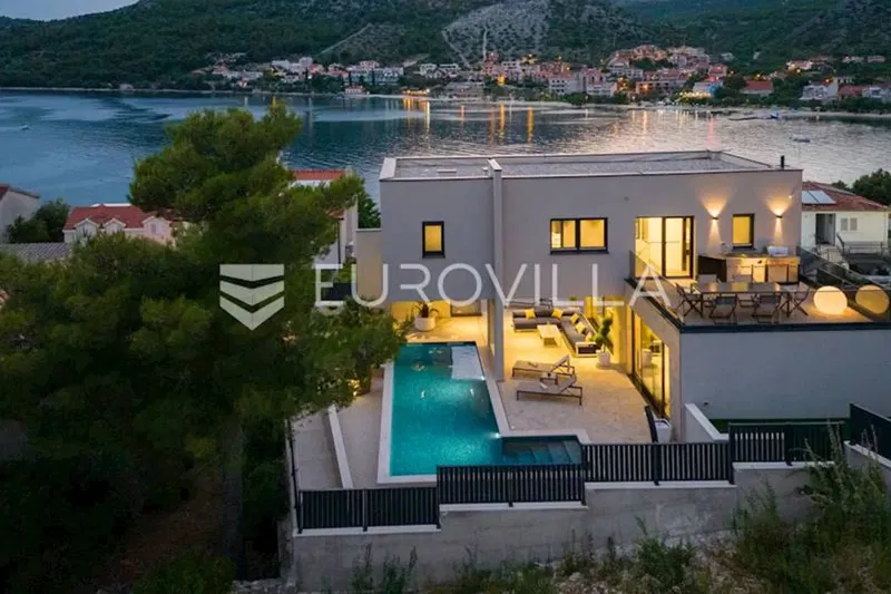 Trogir area, modern villa with pool near the sea – 3