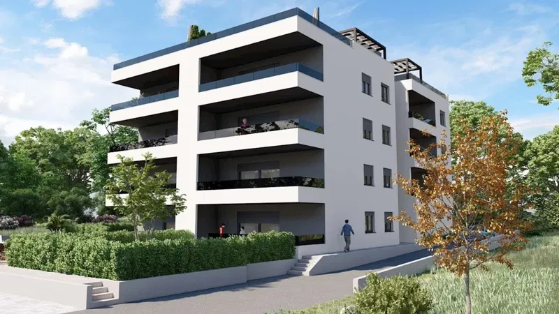 Two-room apartments in a newly built building with a swimming pool, Čiovo – 2