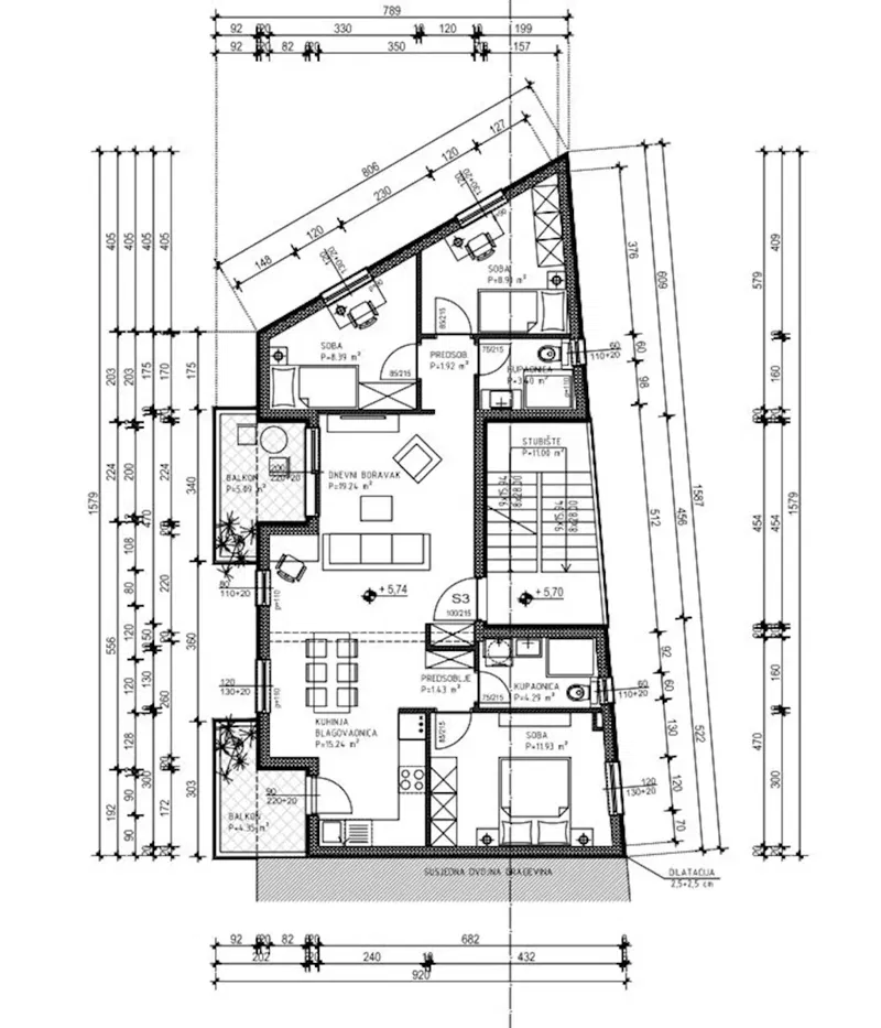 Three-room penthouse with a sea view in a new building in Kaštel Stari – 2