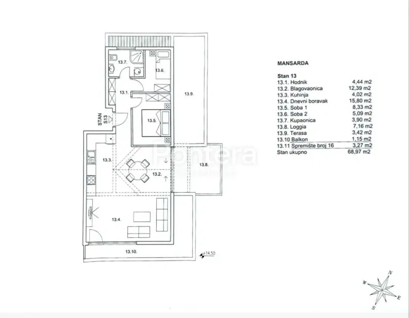 Appartamento Zamet, Rijeka, 66m2 – 3