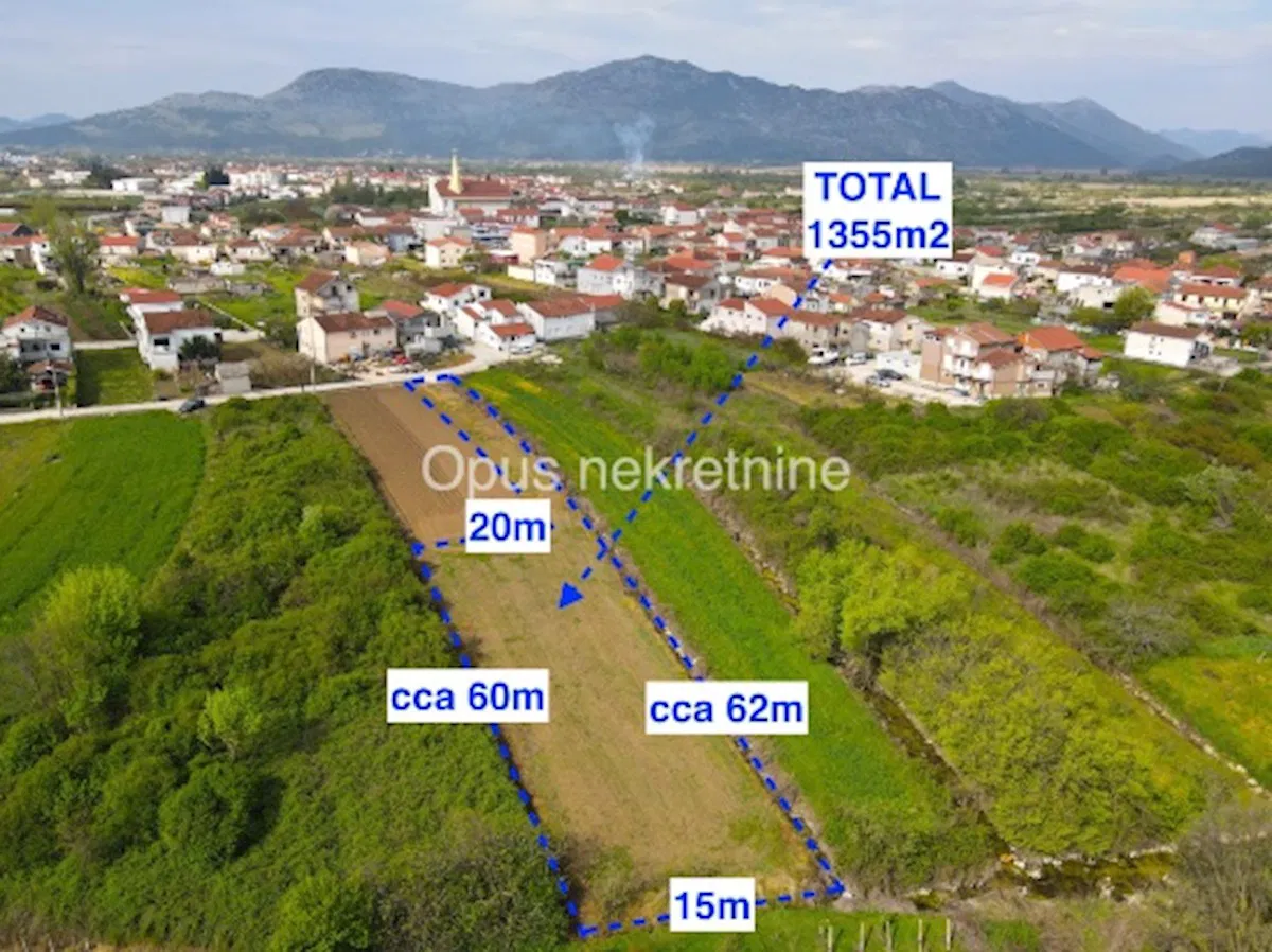 METKOVIĆ -gradjevinsko zemljište 1067 m2, Nikole Tesle, iza Jana