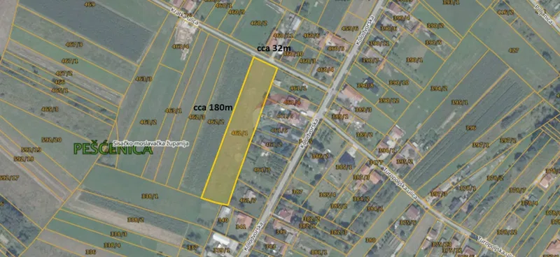 Земельный участок нестроительного назначения Pešćenica, Lekenik, 5.870m2