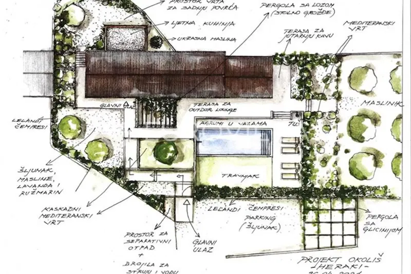 St. Lovreč, surroundings, stone house with a large garden and obtained building permit – 2