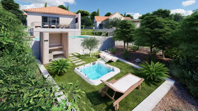 Istria, Gimino, casa 105m2 con piscina, giardino 620m2, #vendita – 2