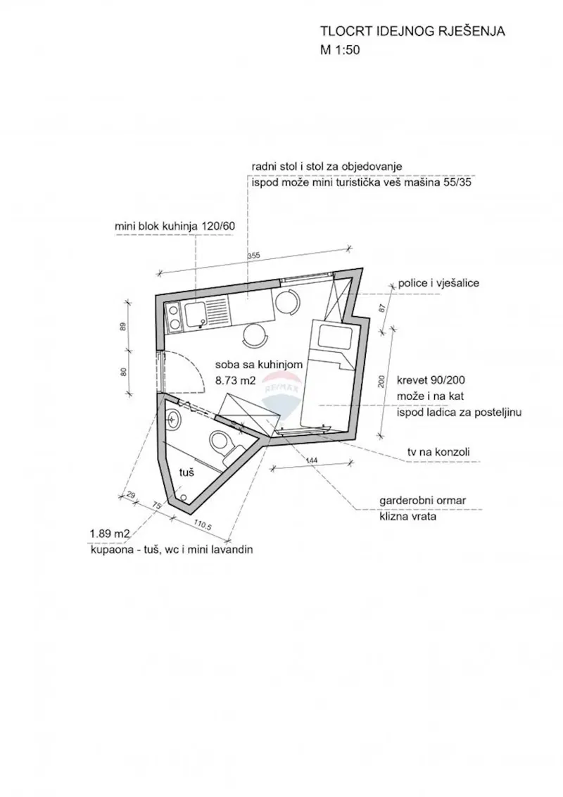 Condo/Apartment Rovinj, 10,50m2 – 2