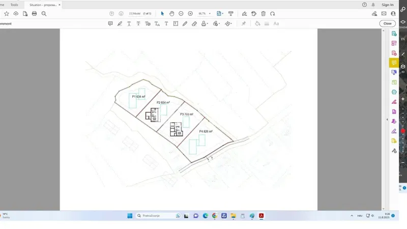 Building plot ideal for 4 villas 100 m from the sandy beach – 2
