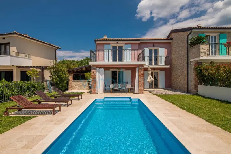 Krk, surroundings, Semi-detached house 135m2 with pool and sea view, for sale – 3